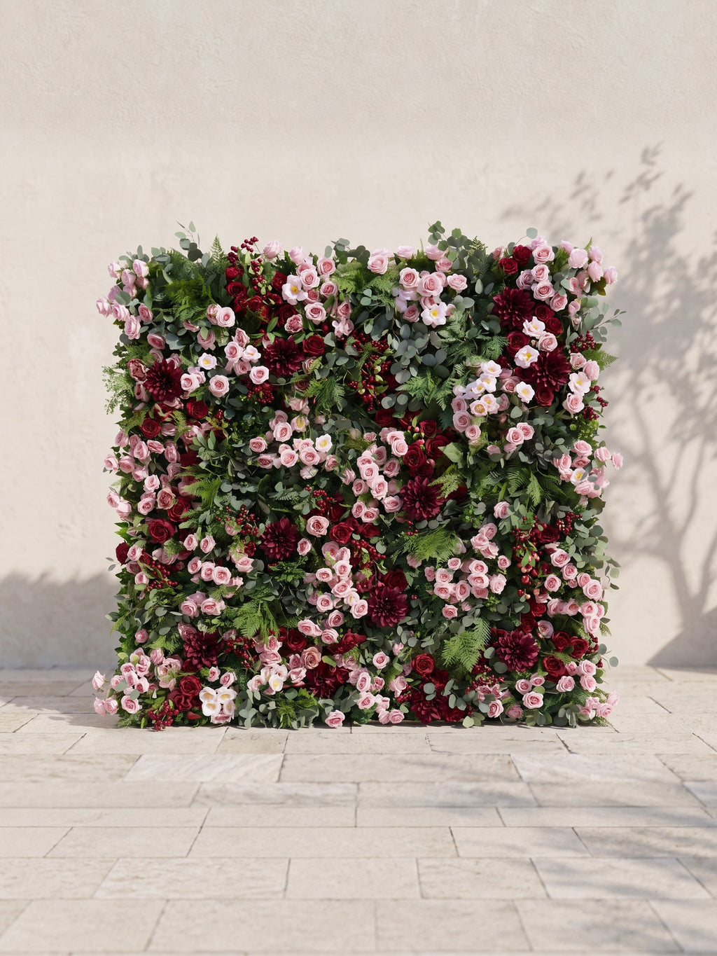 Rosmora 5D Fabric Artificial rolling up curtain flower wall