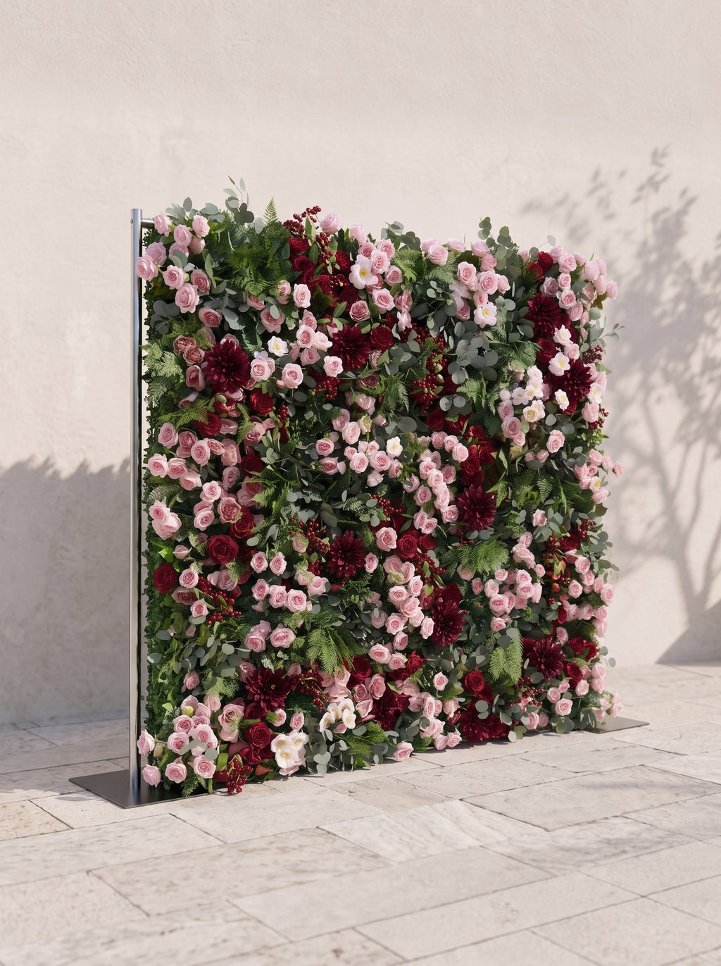 Rosmora 5D Fabric Artificial rolling up curtain flower wall