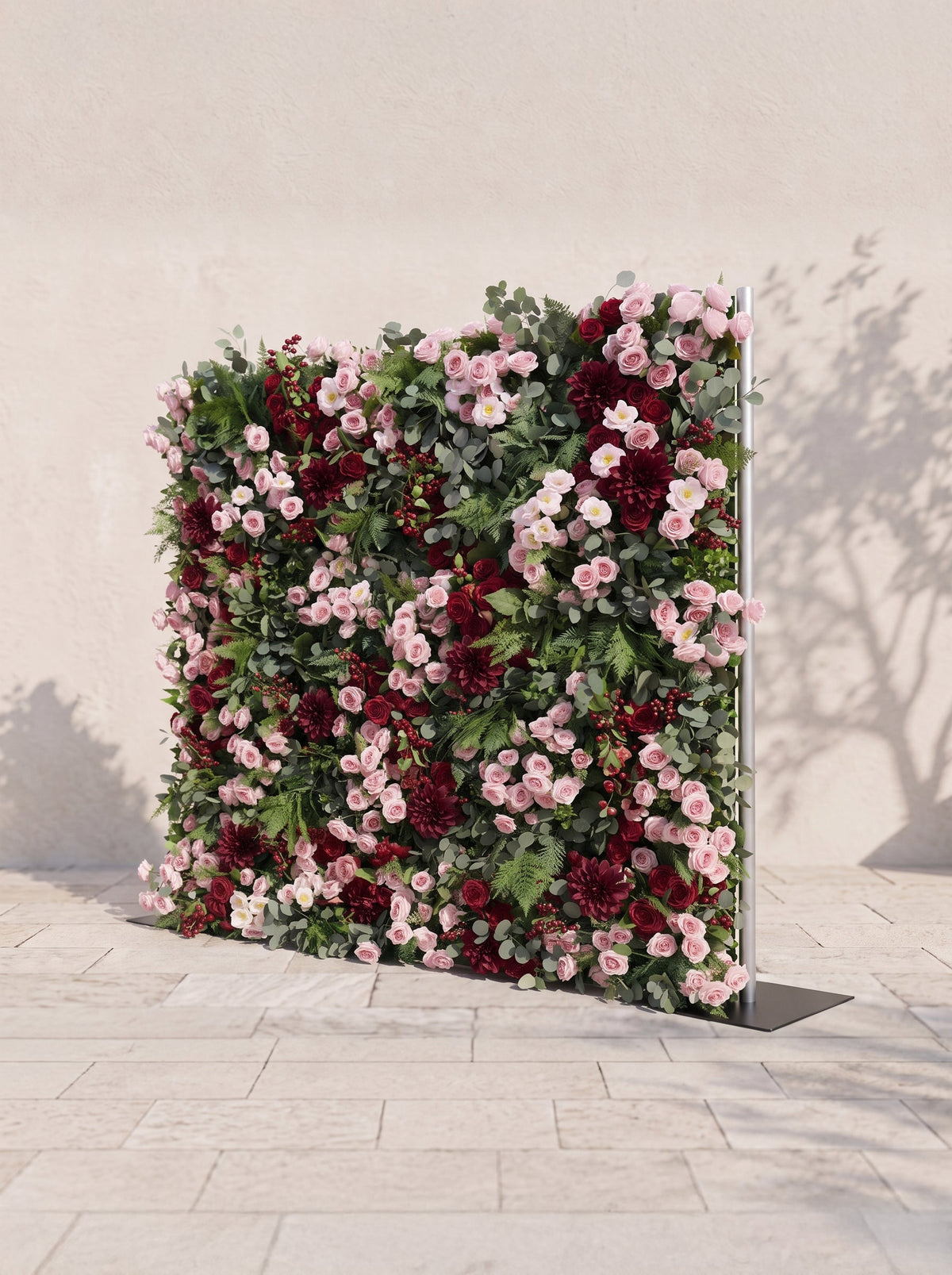 Rosmora 5D Fabric Artificial rolling up curtain flower wall