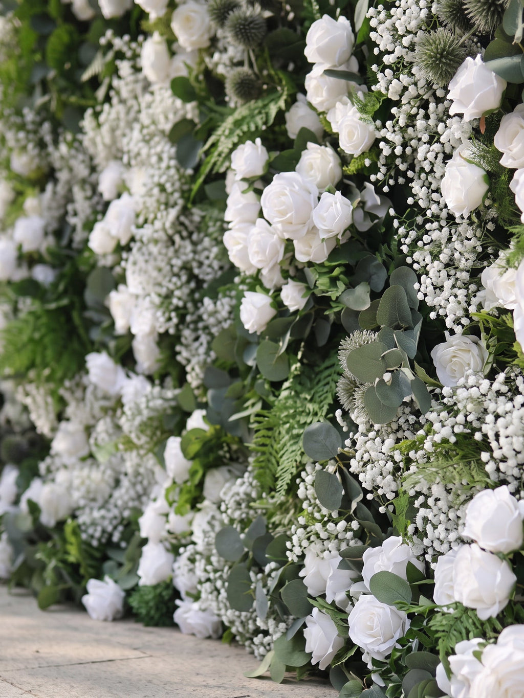 Selsora 5D Fabric Artificial rolling up curtain flower wall