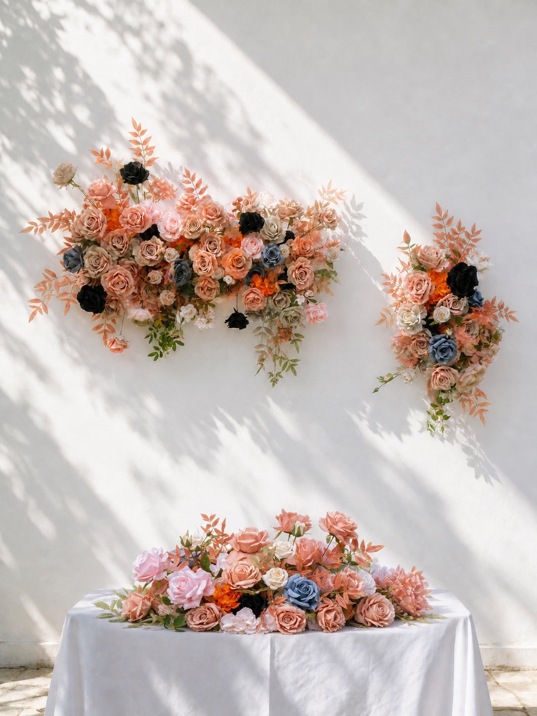 Sienna 2026 New Design Warm Orange & Blue Hanging Floral Arrangement