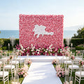 Simulated Pink Hydrangea Flower Wall Background Decoration for Trendy Stores, Creative Silk Flower Walls for Wedding Arrangement Free Shipping