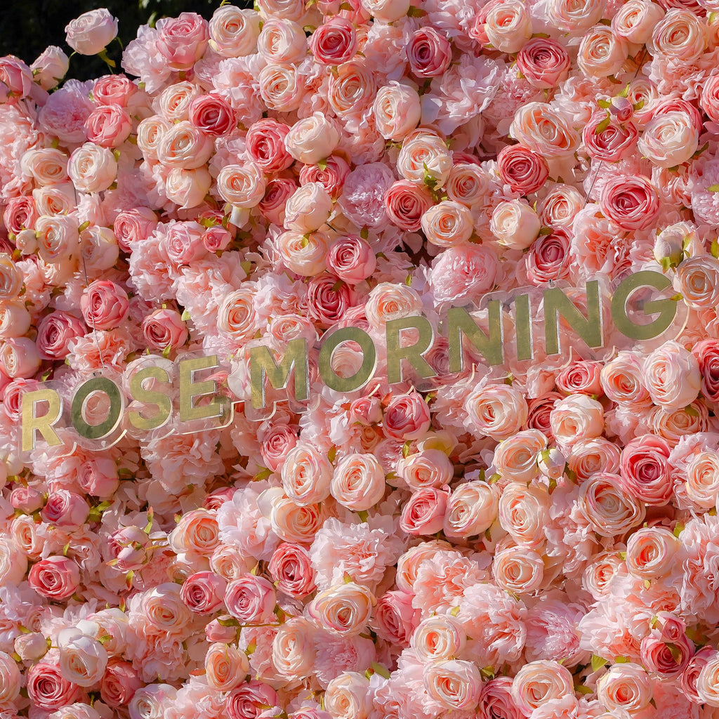 Sue：5D Garden Series New Fabric Artificial rolling up curtain flower wall