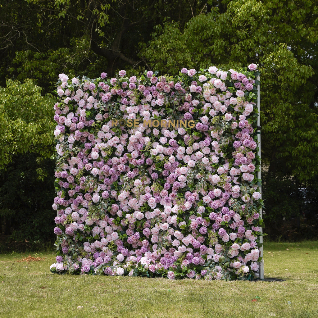 Tamara：5D Fabric Artificial rolling up curtain flower wall