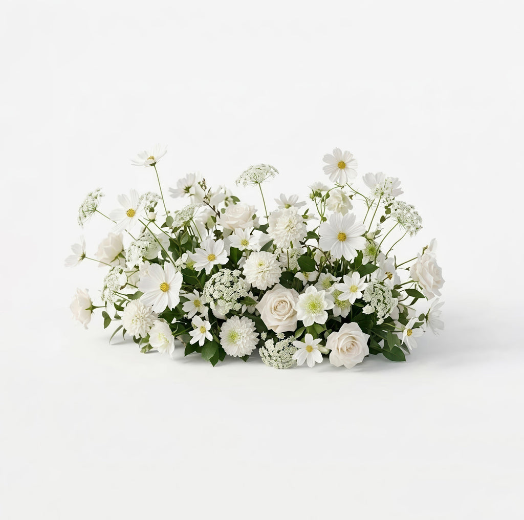 Velmora: Exquisite Ivory Butterfly-Shaped Flower Wall for Birthday & Anniversary Decor