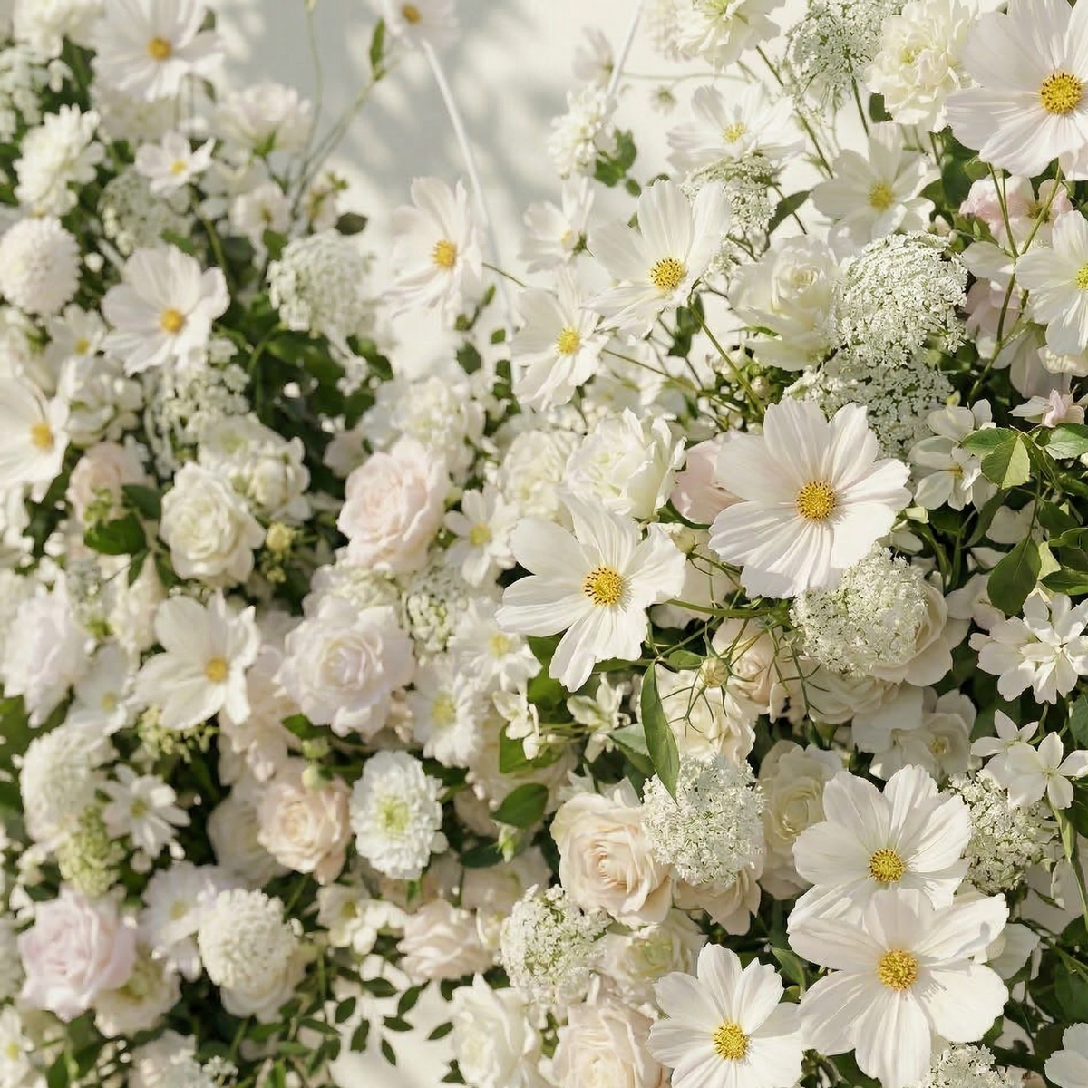 Velmora: Exquisite Ivory Butterfly-Shaped Flower Wall for Birthday & Anniversary Decor