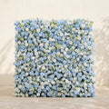 Vasper:5D Dusty Baby Blue & Ivory White Silk Rose Flower Wall Roll-Up Fabric Backdrop for Romantic Weddings & Proposals