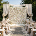 Wedding Home Office Hotel Wall Decoration White Pink Artificial Flower Wall Handmade Silk Fabric 3d Rose Flower Wall Backdrop Free Shipping