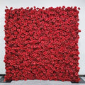 Wedding Red Flower Wall Handmade Realistic Silk Rose Peony Floral Arrangement Wall Decoration 8*8ft Soft Flower Wall Backdrop Free Shipping