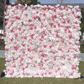 White Blush Pink Hot Pink Silk Artificial Flower Wall Rose Peony Gypsophila Floral Backdrop Wedding Decor Flower Panel Free Shipping