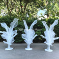White Handmade Giant Organza Flower Centerpiece 120cm Large Artificial Flower Decoration for Wedding Banquet Table Decoration - Free Shipping