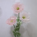 Wholesale Giant Organza Flowers Free-Standing Wedding Props Crepe Paper Flowers Light Pink Poppy Giant Flowers Decoration - Free Shipping