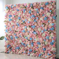 Roll up Flower Wall Artificial Rose Flower Wall Luxury Decorative Flower Wall Backdrop Free Shipping