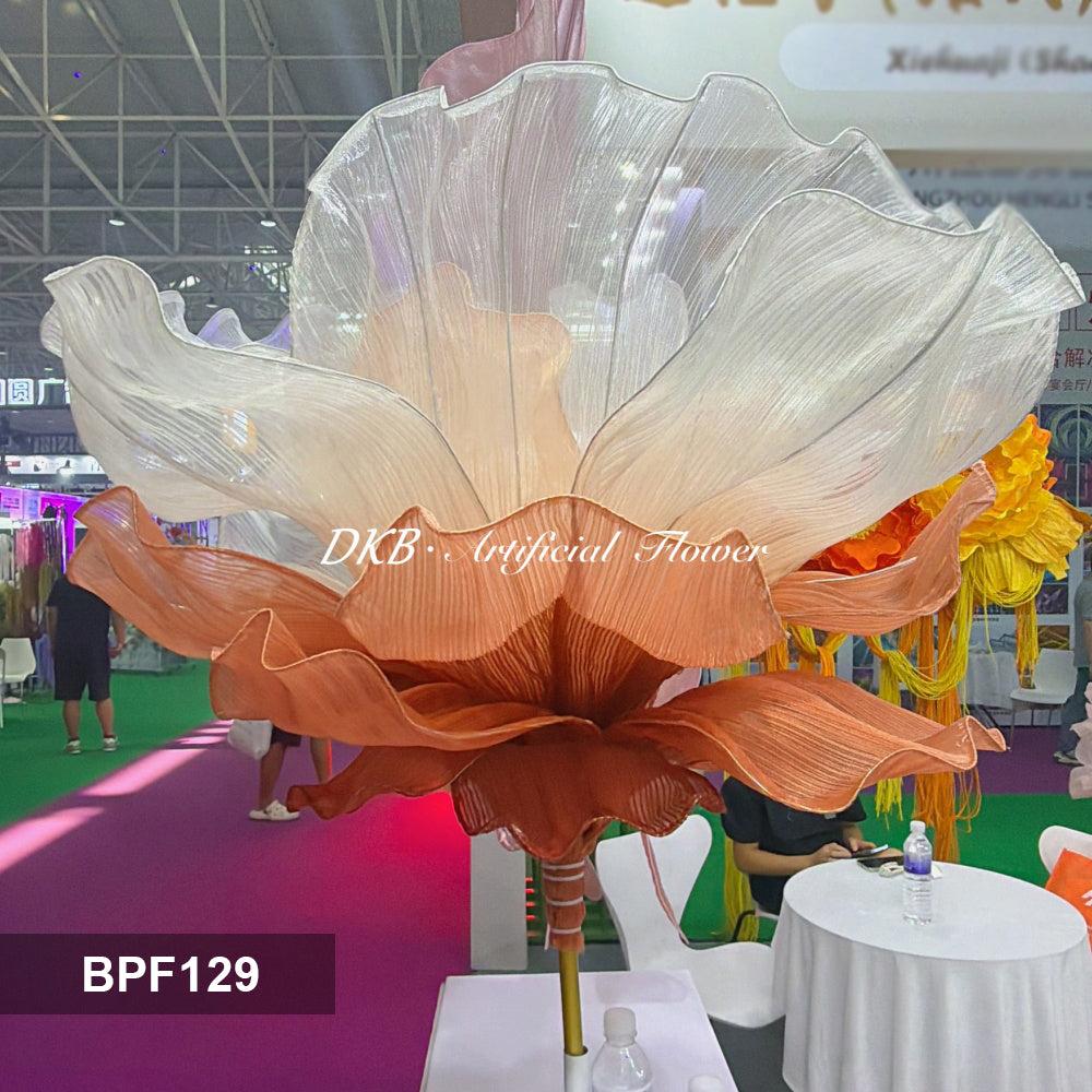 Window Floor Decoration Giant Flower Event Decor Unique Customized Giant Paper Organza Flower Big Size for Wedding - Free Shipping
