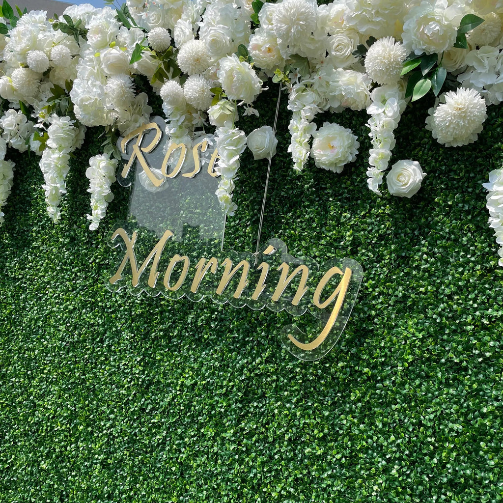 Wisteria：2D  Fabric Artificial rolling up curtain flower wall(Ready to ship)