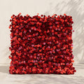 Yarsira: 3D Ruby Red & Deep Crimson Silk Floral Wall Backdrop for Luxury Weddings & Grand Galas