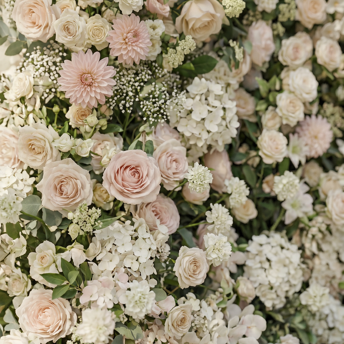 Zarenlora:New Luxury White&Pink 5D Flower wall with Roses &Hydrangeas for Wedding&Event Decor
