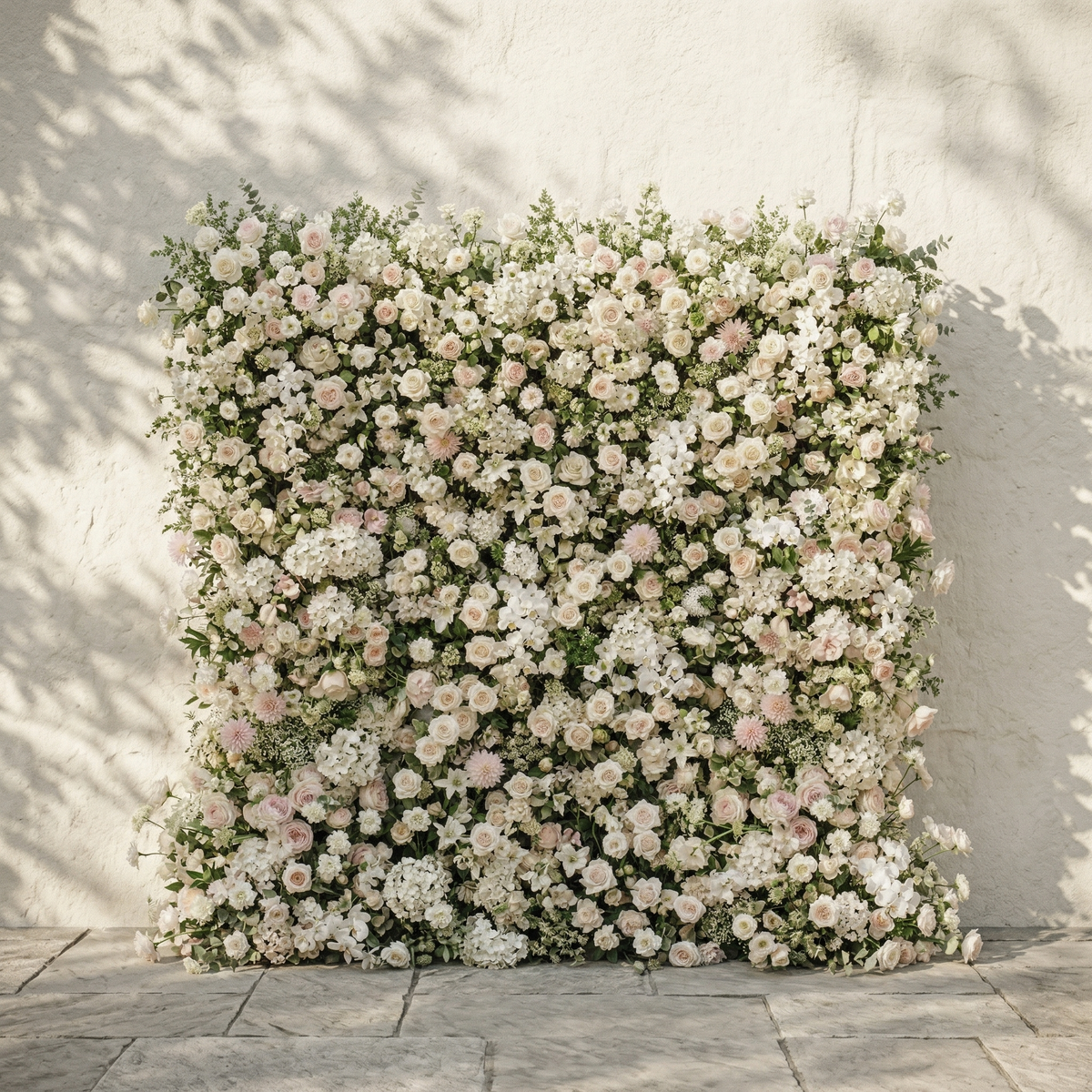 Zarenlora:New Luxury White&Pink 5D Flower wall with Roses &Hydrangeas for Wedding&Event Decor