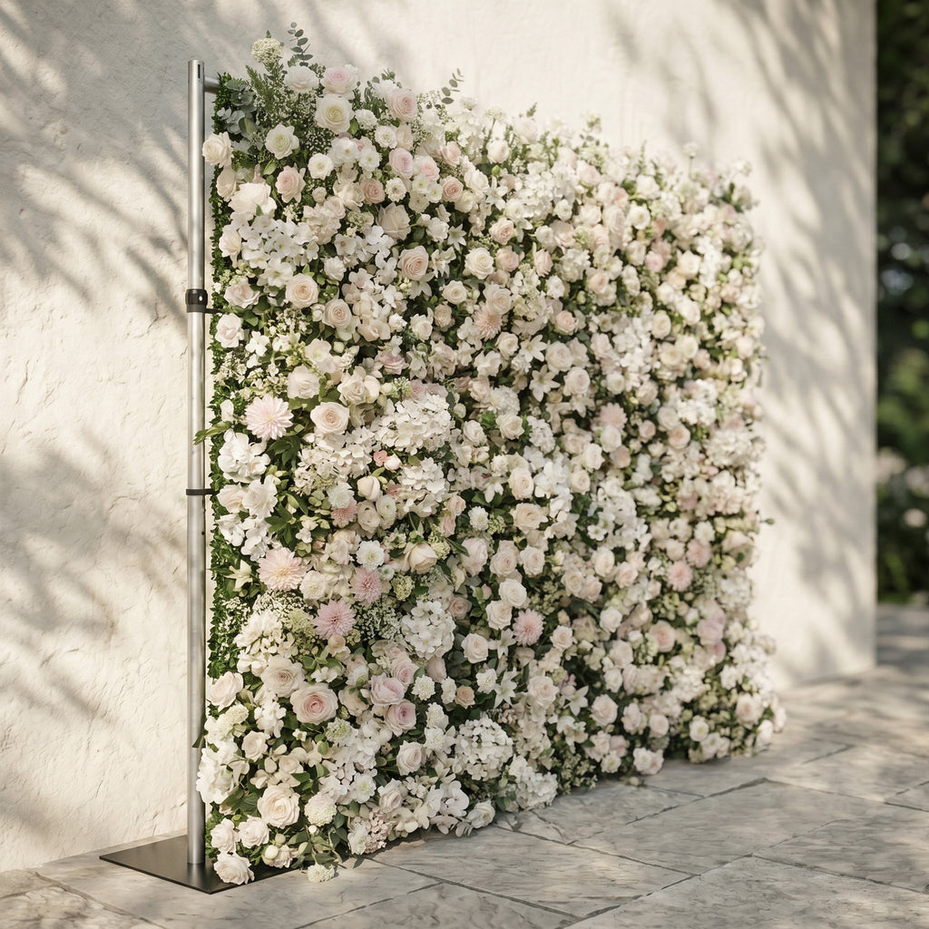 Zarenlora:New Luxury White&Pink 5D Flower wall with Roses &Hydrangeas for Wedding&Event Decor