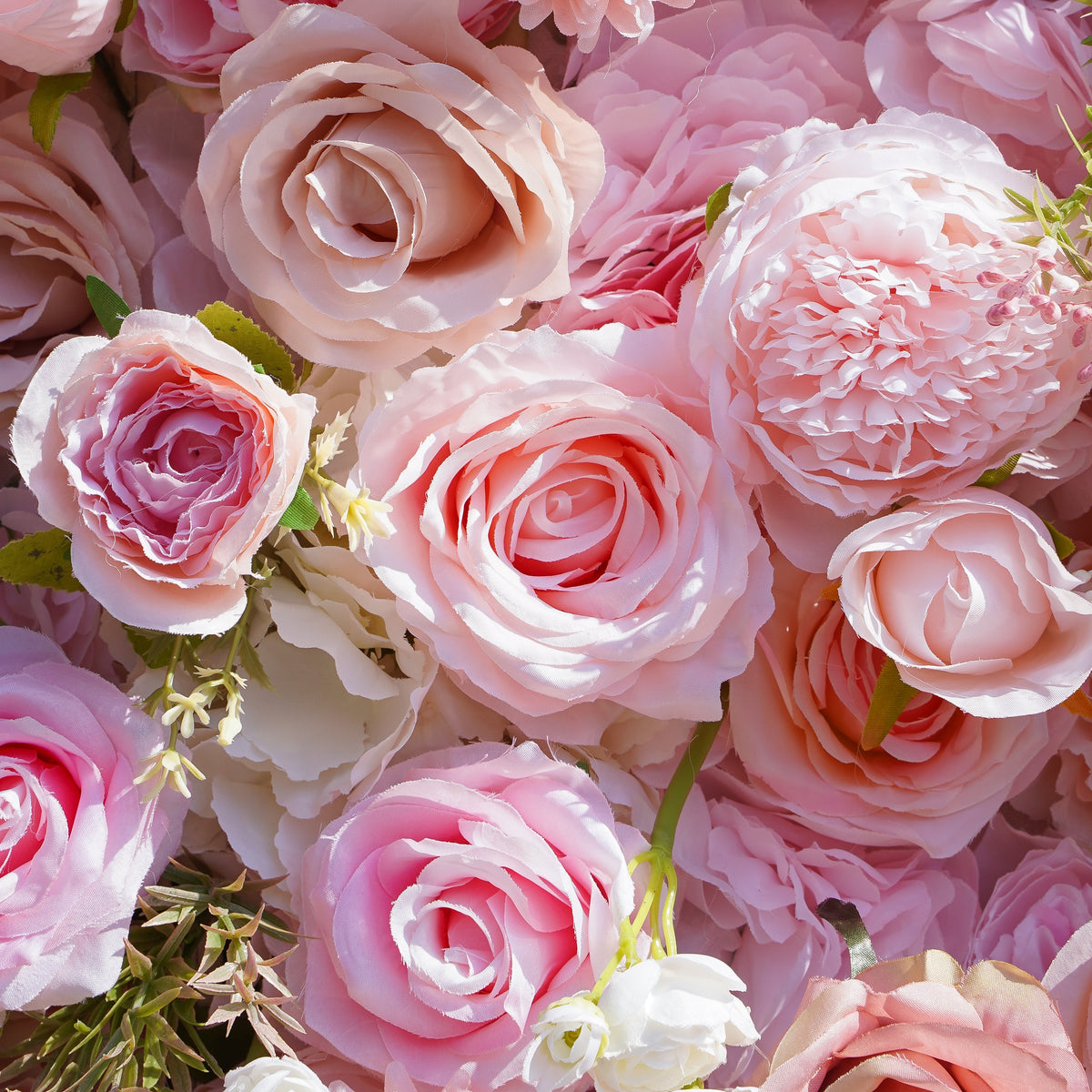 Aapo：5D Fabric Artificial rolling up curtain flower wall