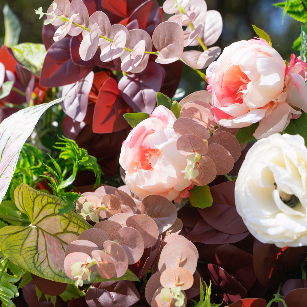 Adelaide：4D Fabric Artificial rolling up curtain flower wall (Ready to ship-Only USA)