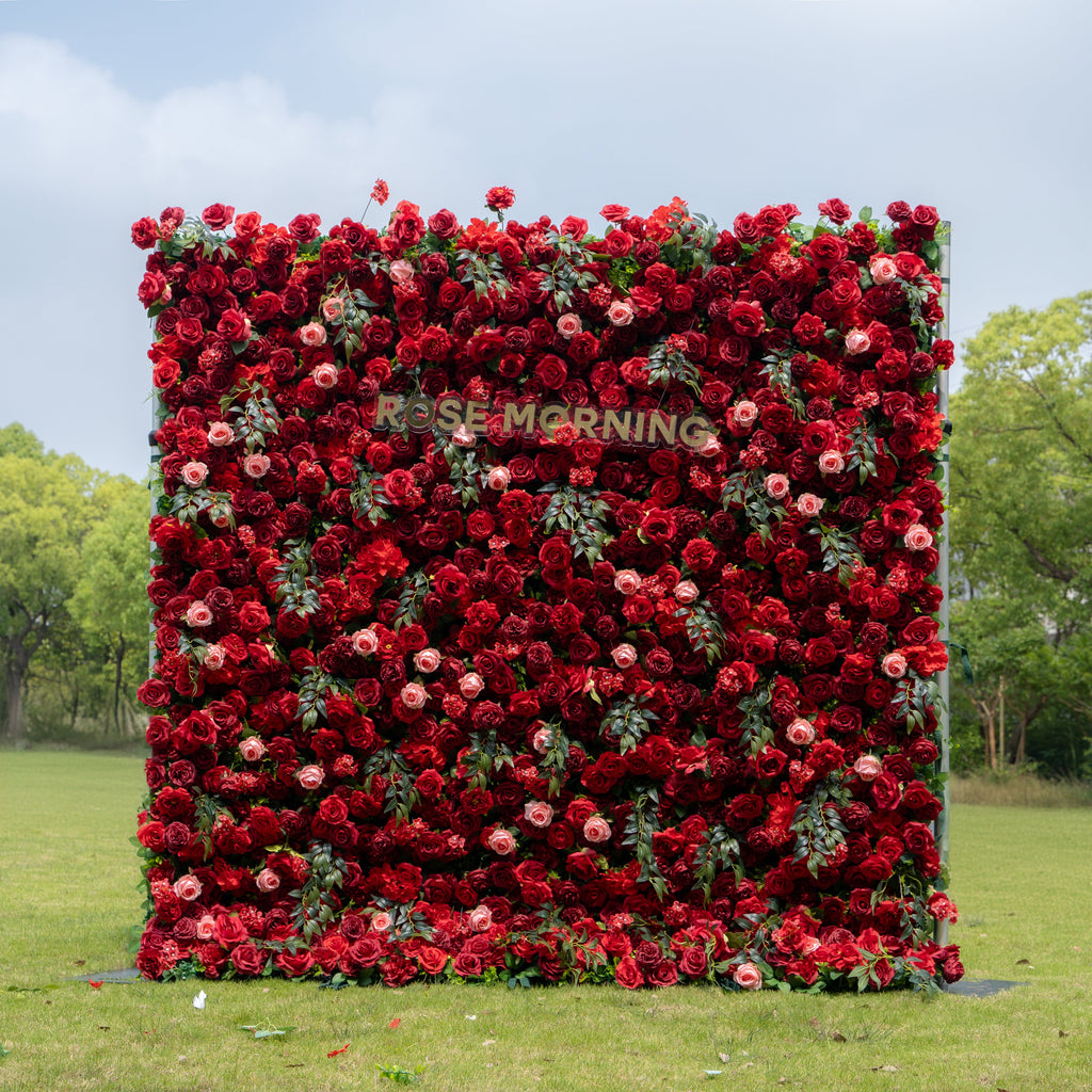 Aileen：3D Fabric Artificial rolling up curtain flower wall