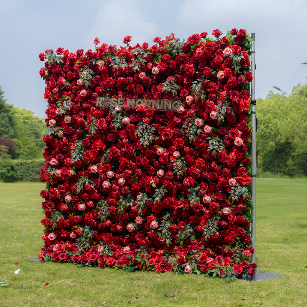Aileen：3D Fabric Artificial rolling up curtain flower wall