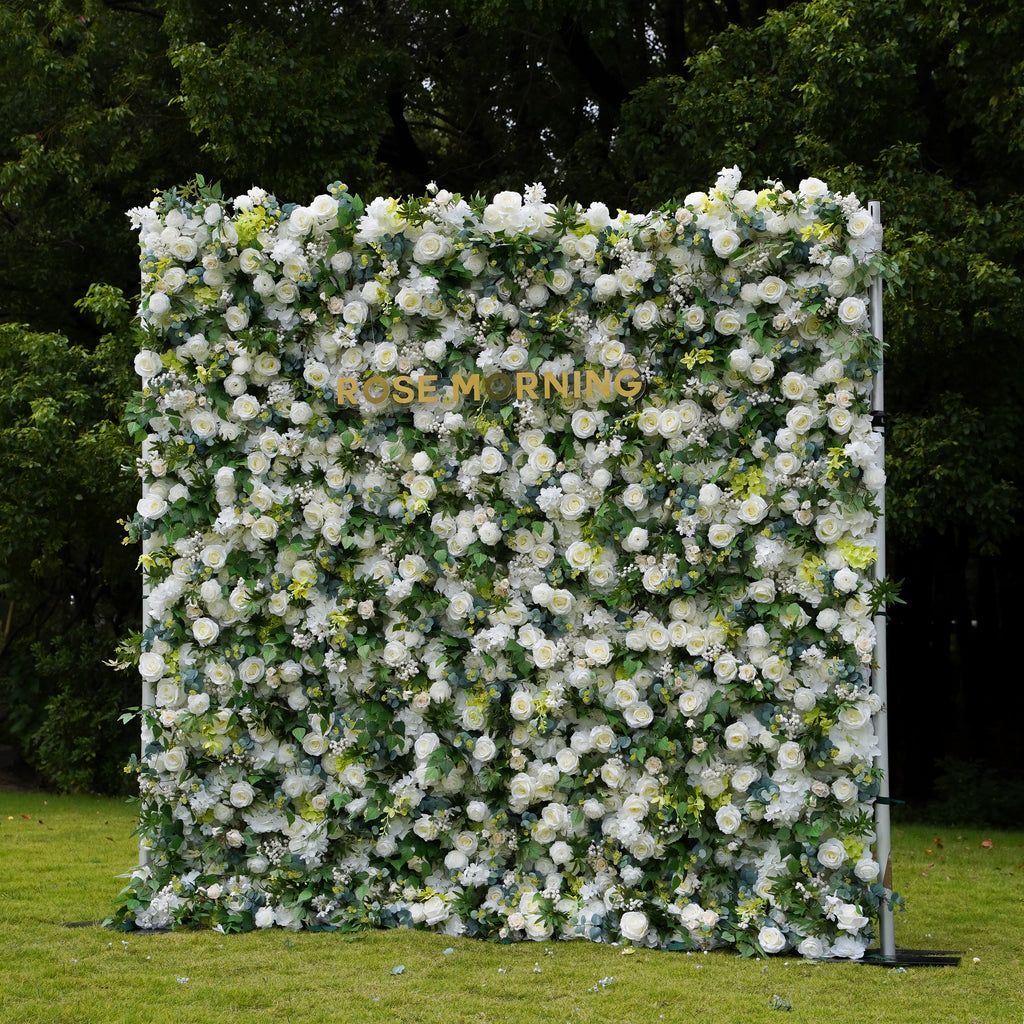 Arcadia：5D Fabric Artificial rolling up curtain flower wall