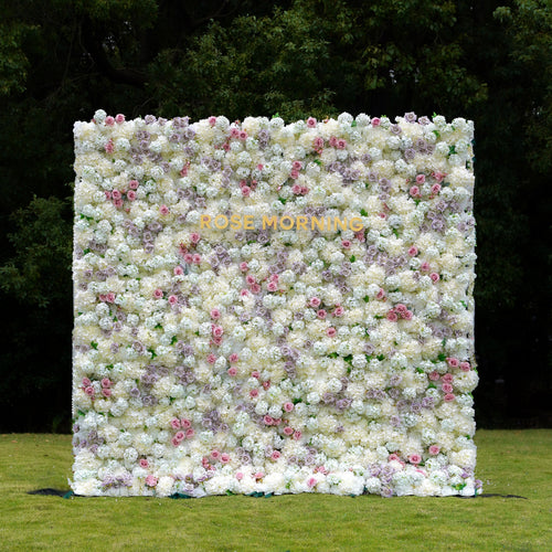 Aubrey：5D Fabric Artificial rolling up curtain flower wall