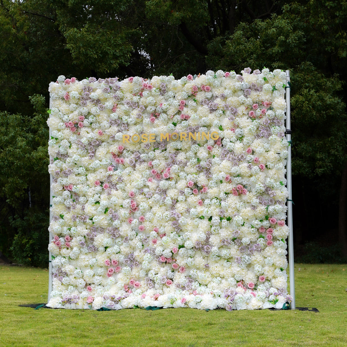 Aubrey：5D Fabric Artificial rolling up curtain flower wall