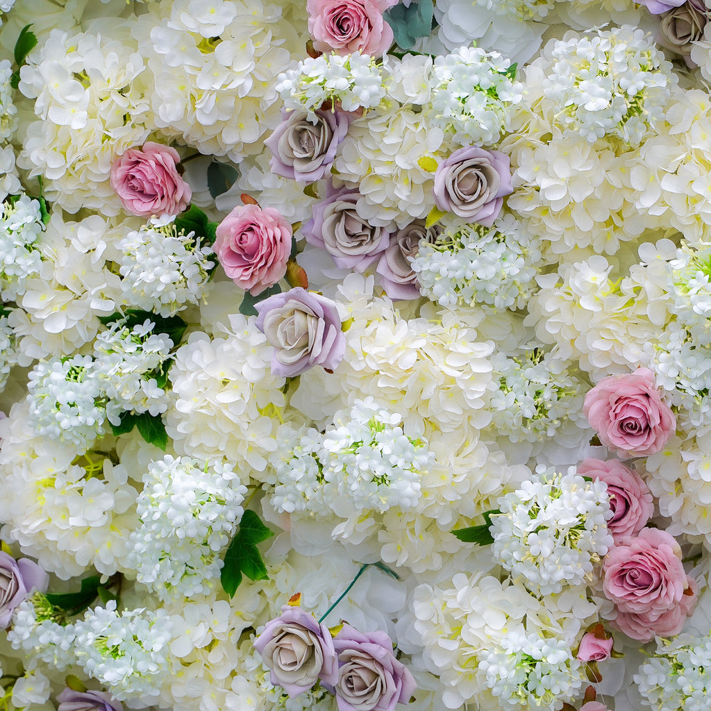 Aubrey：5D Fabric Artificial rolling up curtain flower wall
