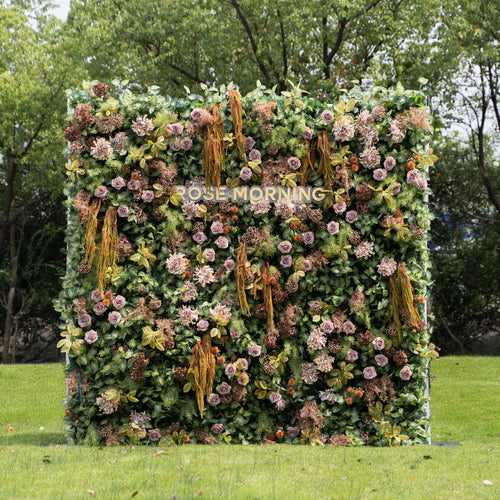 Autunno：Autumn Fall Flower Wall - 5D Fabric Seasonal Backdrop for Wedding Birthday Party Event Decoration