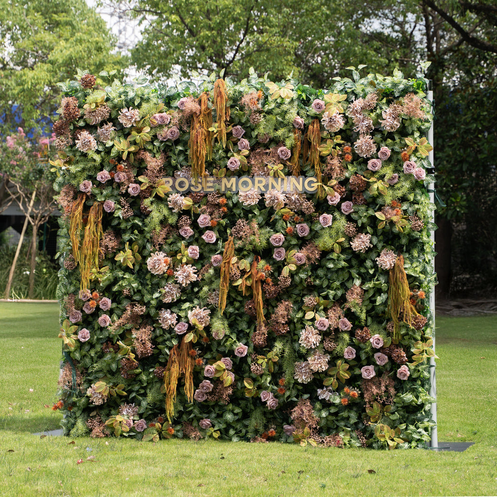 Autunno：Autumn Fall Flower Wall - 5D Fabric Seasonal Backdrop for Wedding Birthday Party Event Decoration