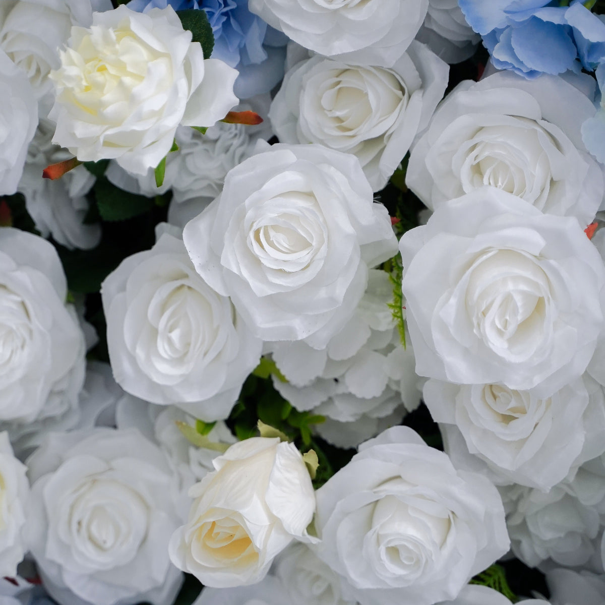 Beata - Blue and White 5D Fabric Roll Up Flower Wall for Wedding Party Event Backdrop