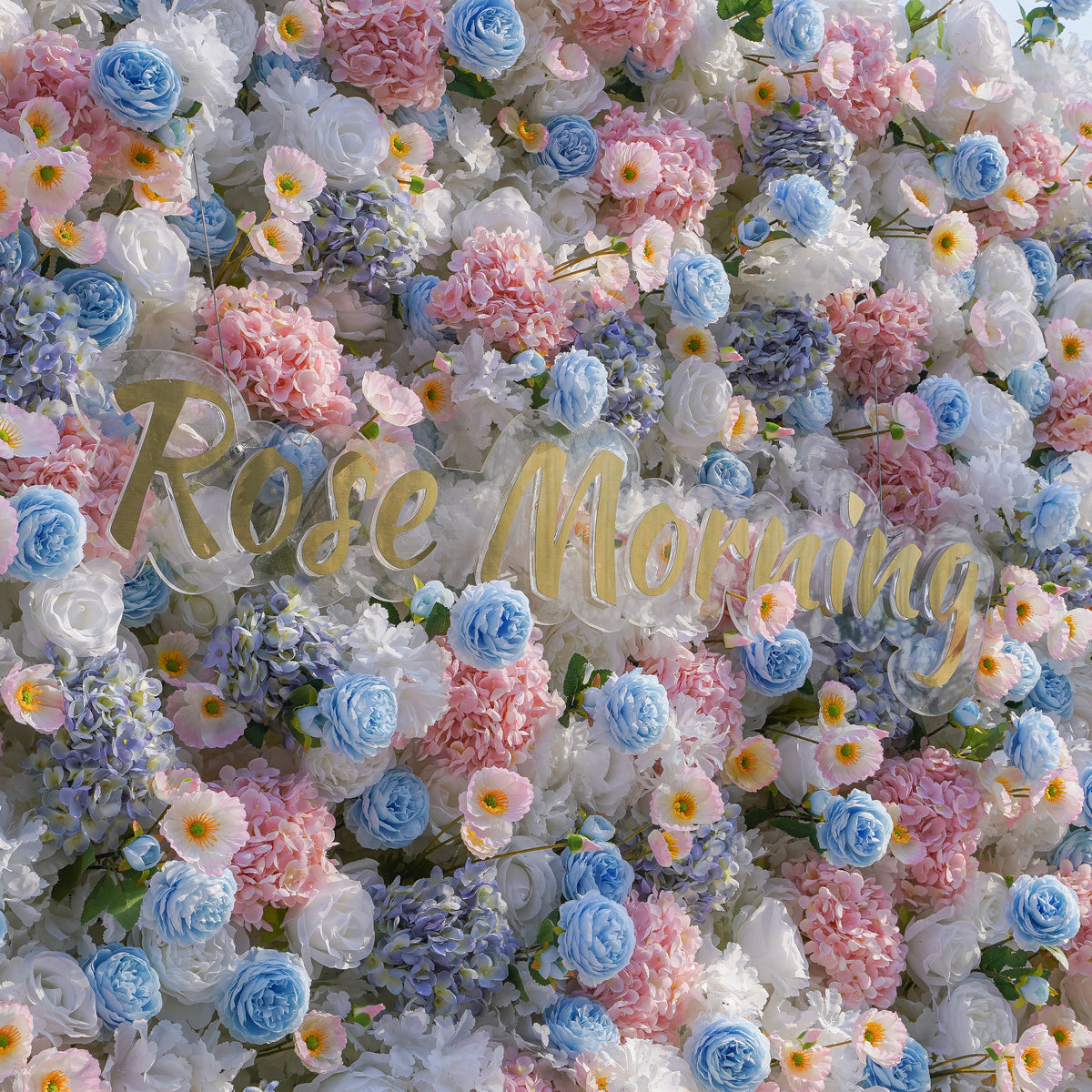 Bee：5D Fabric Artificial rolling up curtain flower wall (Ready to ship)