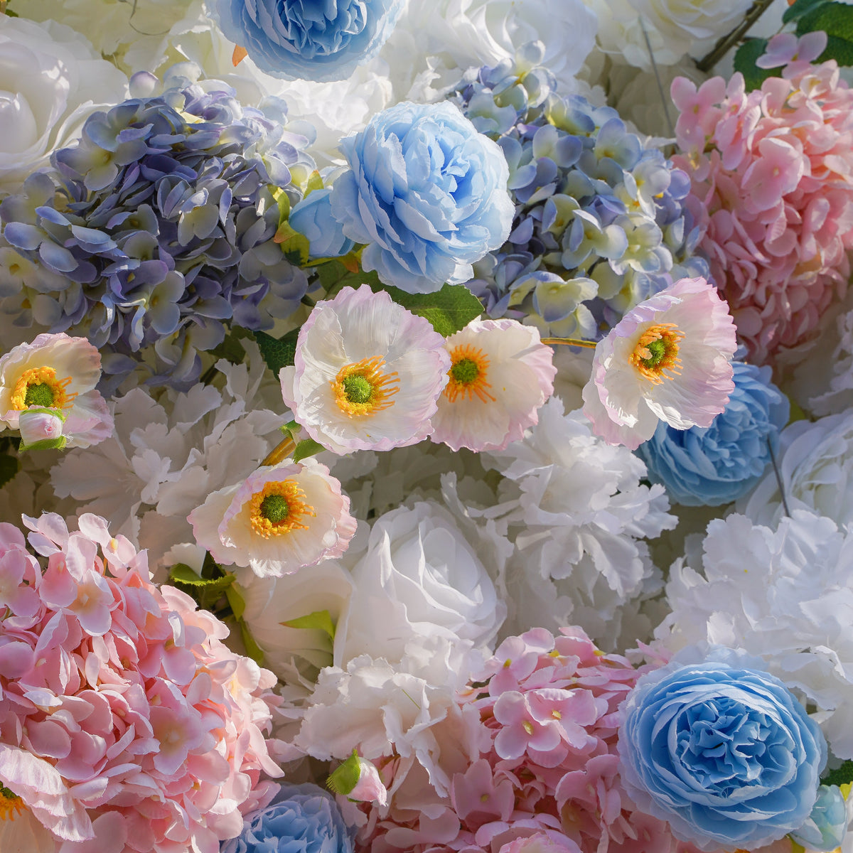 Bee：5D Fabric Artificial rolling up curtain flower wall (Ready to ship)