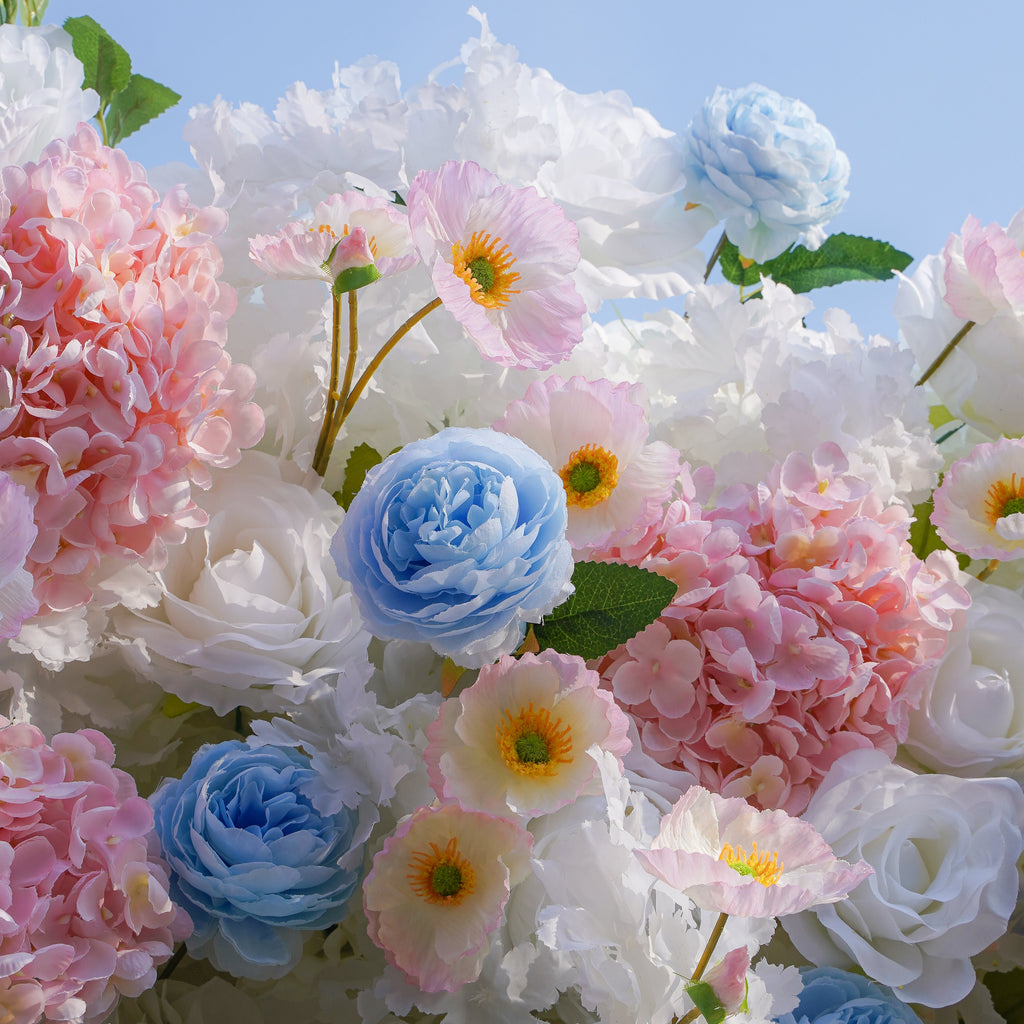 Bee：5D Fabric Artificial rolling up curtain flower wall (Ready to ship)