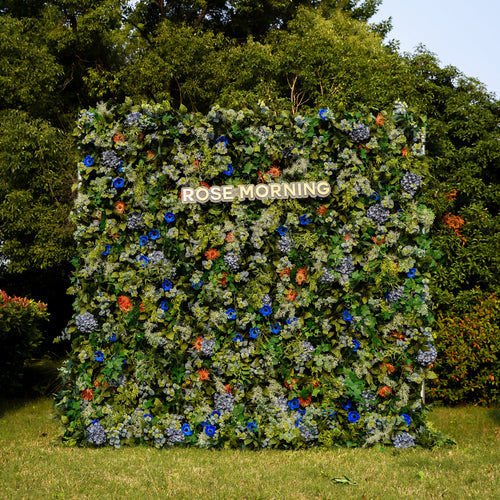 Belle：7D Fabric Artificial rolling up curtain flower wall