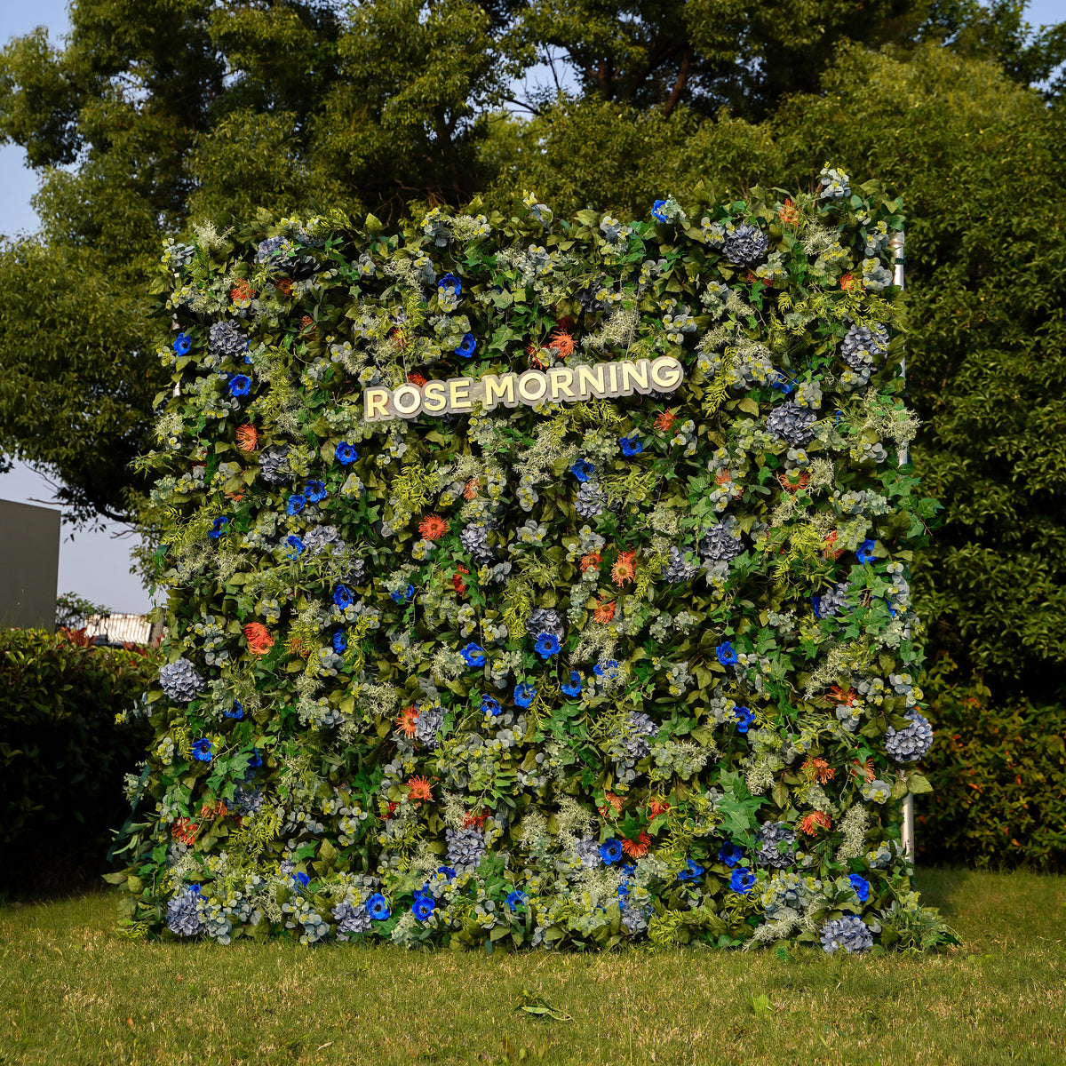 Belle：7D Fabric Artificial rolling up curtain flower wall
