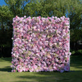 Bene：4D Fabric Artificial zip up curtain flower wall 8ft*8ft