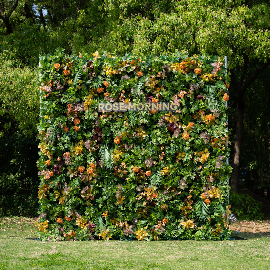 Berenice：4D Fabric Artificial rolling up curtain flower wall