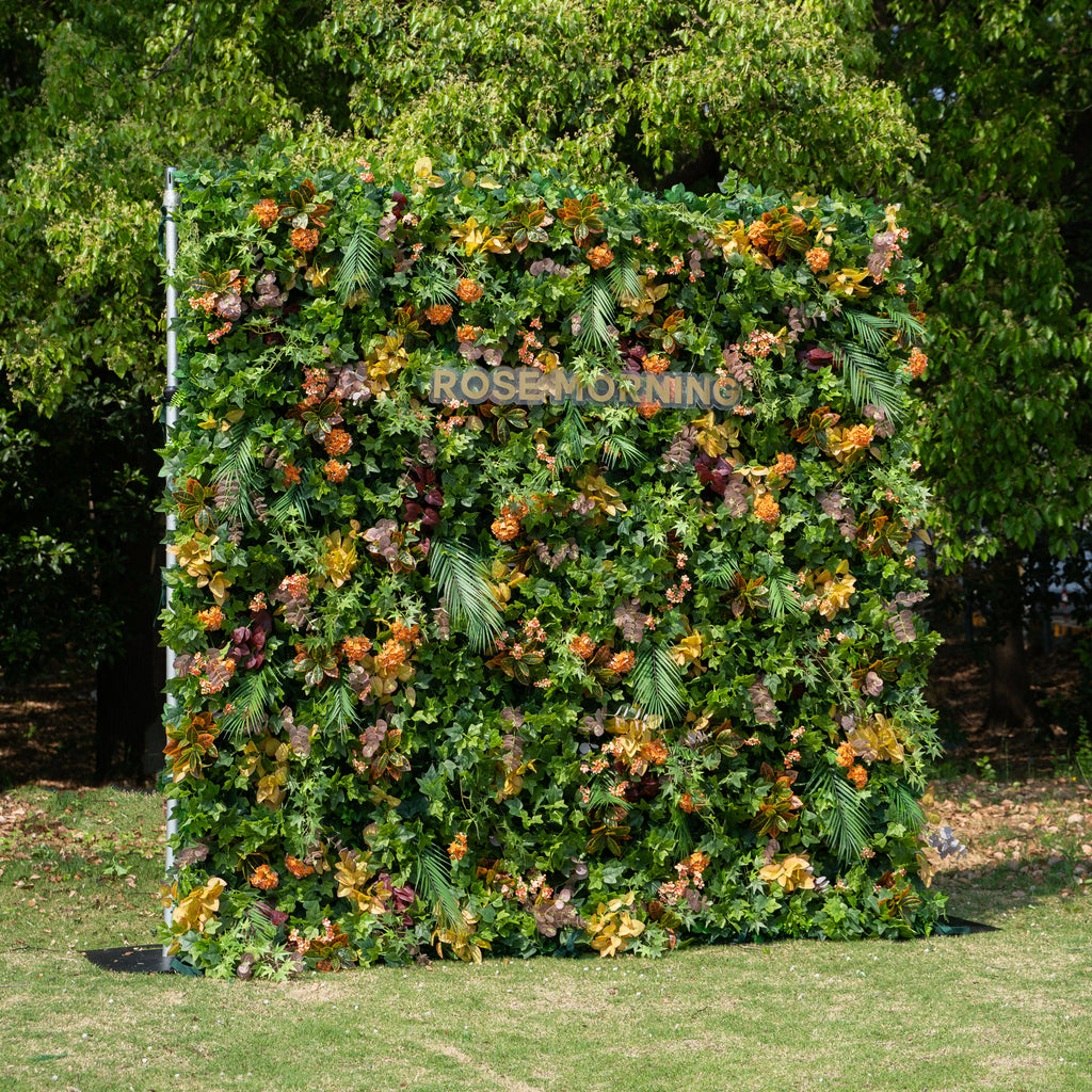 Berenice：4D Fabric Artificial rolling up curtain flower wall