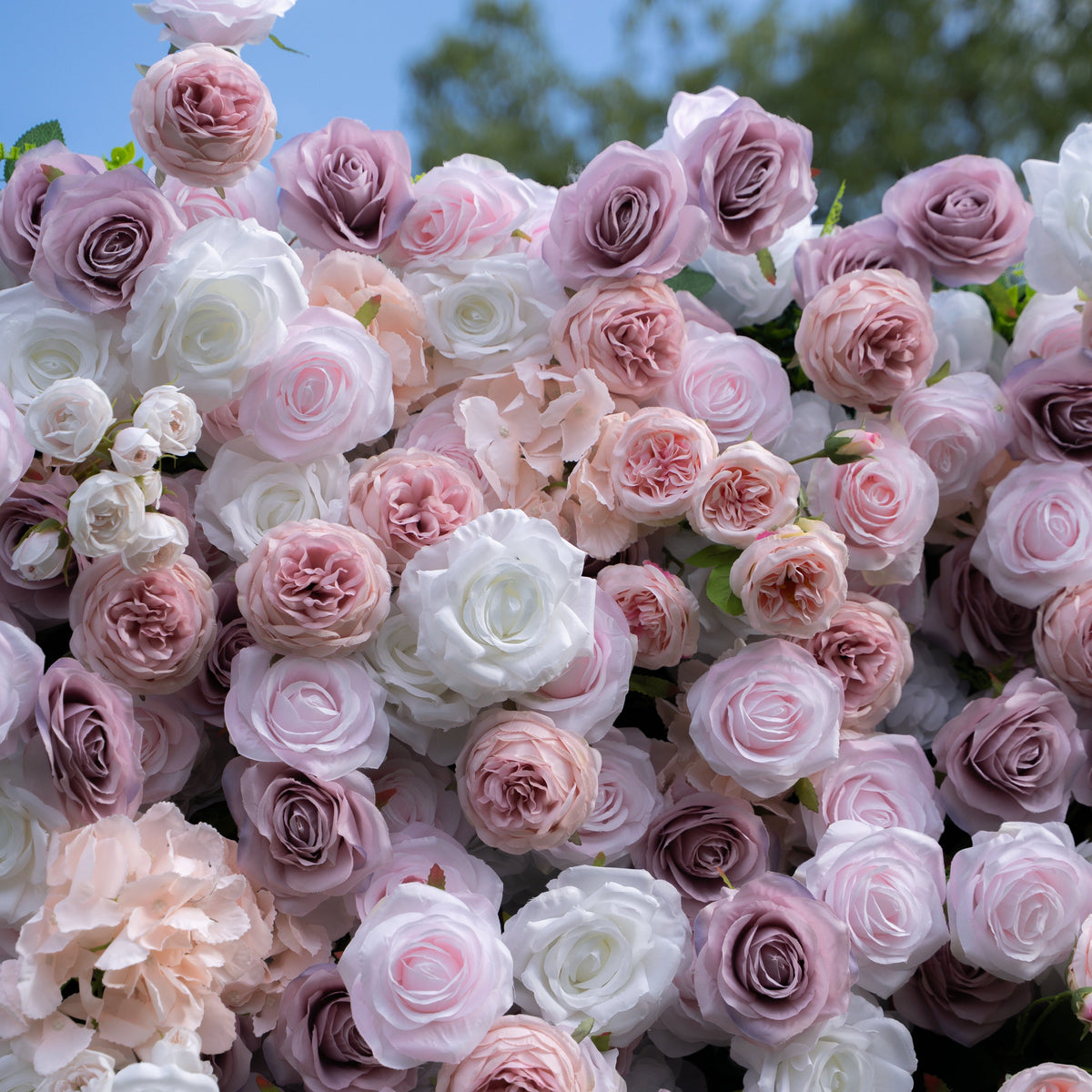 Blessed：5D Fabric Artificial rolling up curtain flower wall