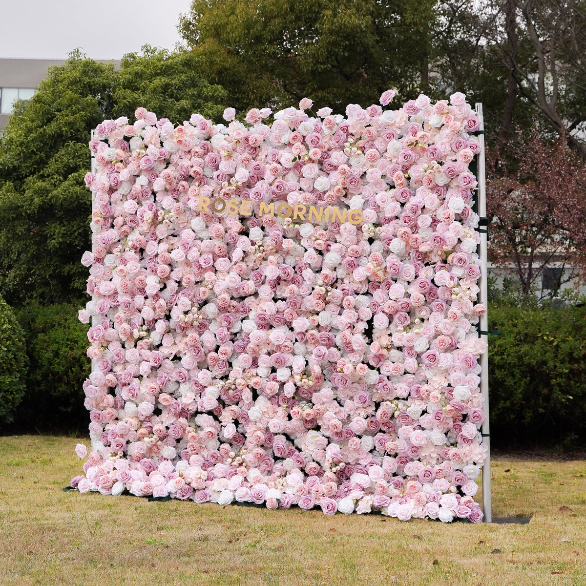 Bliss：4D Fabric Artificial zip up curtain flower wall 8ft*8ft(Ready to ship-Only USA)
