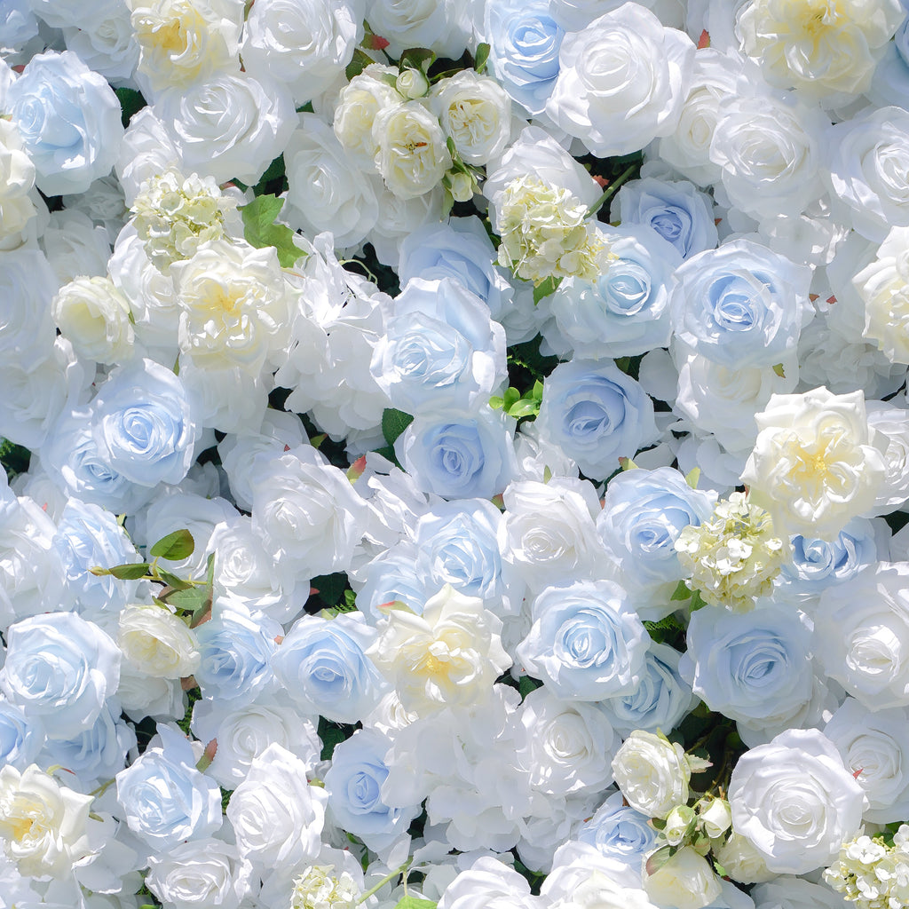BlueSky：4D Fabric Artificial zip up curtain flower wall 8ft*8ft