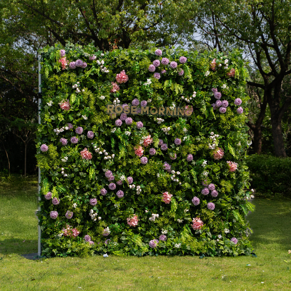 Brett：5D Fabric Artificial rolling up curtain flower wall