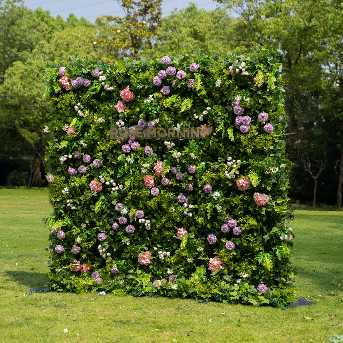 Brett：5D Fabric Artificial rolling up curtain flower wall