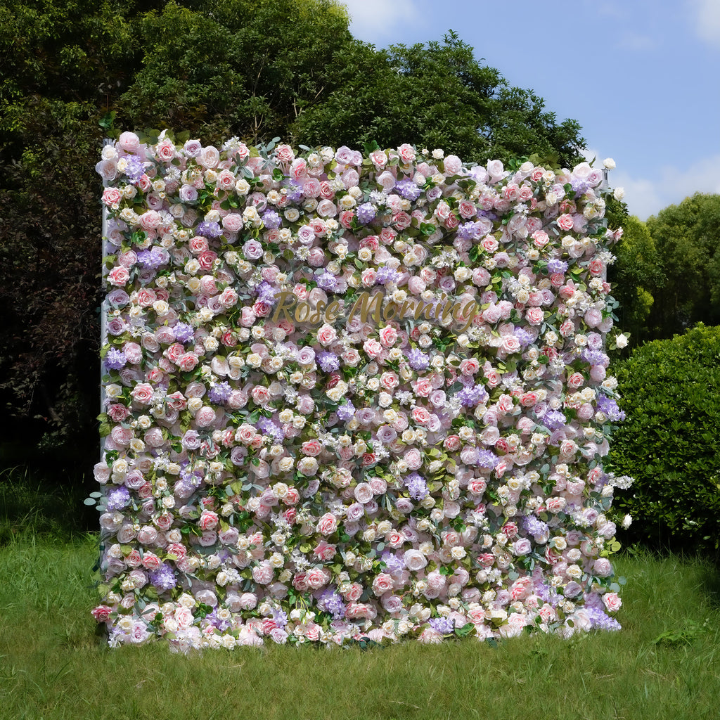 Briar：7D Fabric Artificial rolling up curtain flower wall