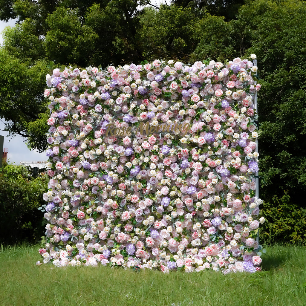 Briar：7D Fabric Artificial rolling up curtain flower wall
