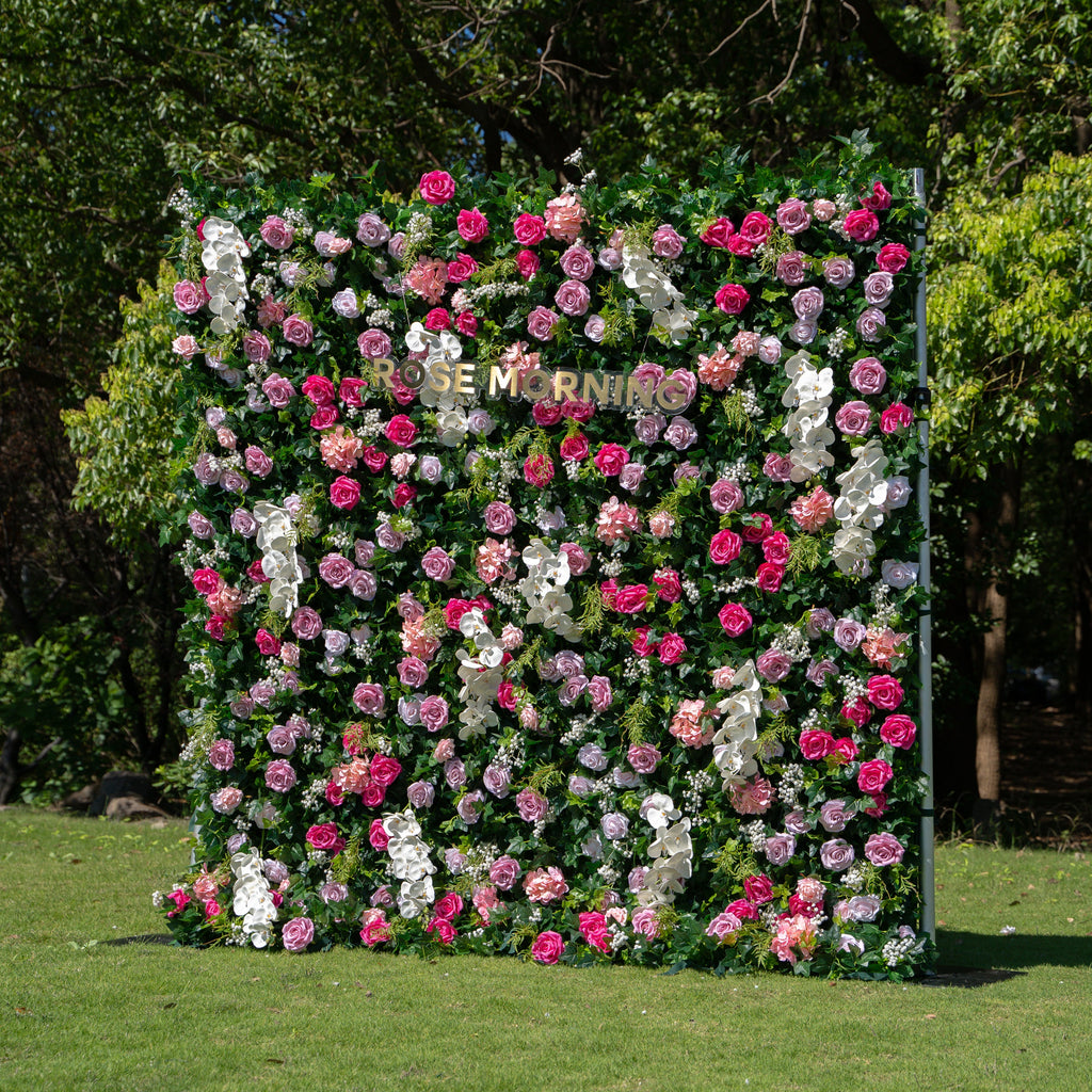 Brielle：4D Fabric Artificial rolling up curtain flower wall
